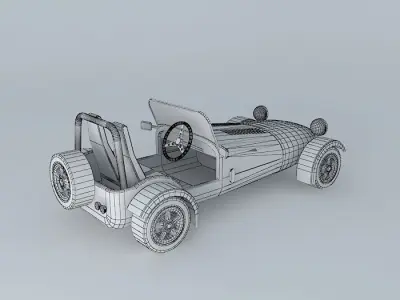 Antique colorful car Free 3D model