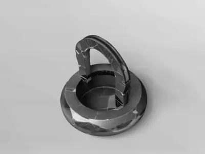 Modern Black Marble Decorative Arch Sculpture 3D model