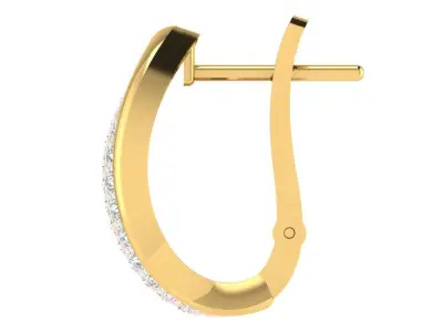 Solitaire Women Drop Earring 3dm STL OBJ FBX Render Details 3D print model 11