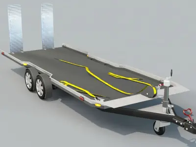 Car Platform reboque 3D model