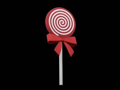 Christmas Lollipop Low-poly 3D model
