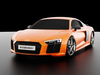 Audi R8 V10 Plus 3D model 3D model