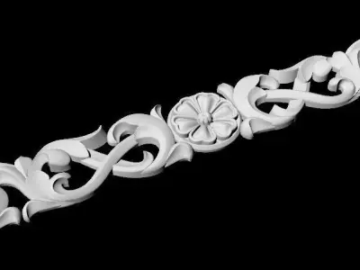 Central decor ornament for furniture 3D model 167