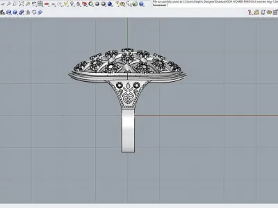 Unique Ring made with the Rhinoceros with a love for women 3D print model