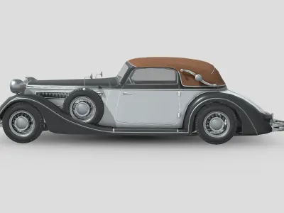 Horch 853 A Sport Cabriolet 1937 Low-poly 3D model
