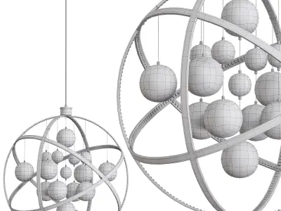 Atomic Nucleus Chandelier 3D model