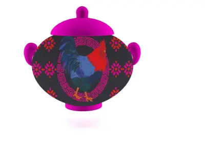 Chinese Jars Free 3D model