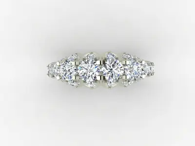 woman ring 3D print model 22