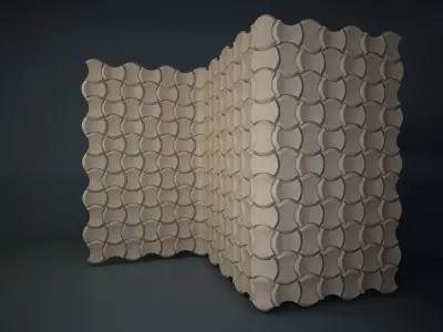 05 3DECOR PATTERN WALL Low-poly 3D model