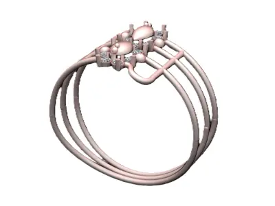 PRECIOUS EMBELLISHED RING 3D PRINTABLE MODEL 3D print model