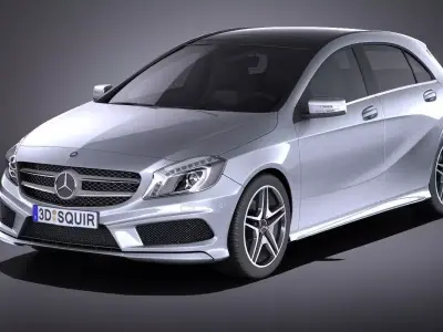 Mercedes-Benz A-Class 2015 VRAY 3D model