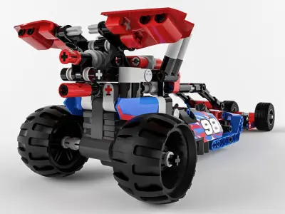 Lego Technic 42010 plus 42011 3D model