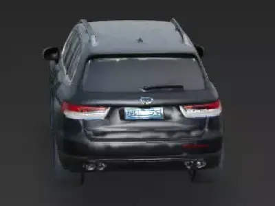 Matte Black Stealth Luxury SUV 3D Model Low-poly 3D model