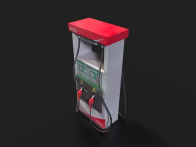 Fuel station pump DEMO Free low-poly 3D model