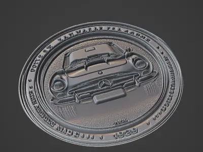 Car Pendant Medallion 3D print model 11