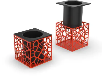 Voronoi Floral Vase - Decorative Voronoi Pot 3D print model