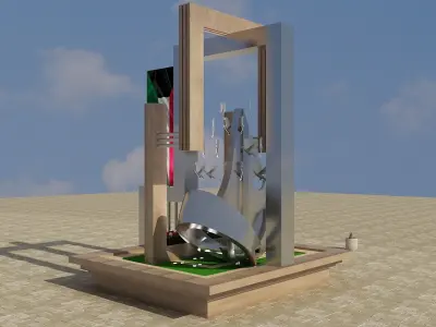 Street Square Design a256  3D model