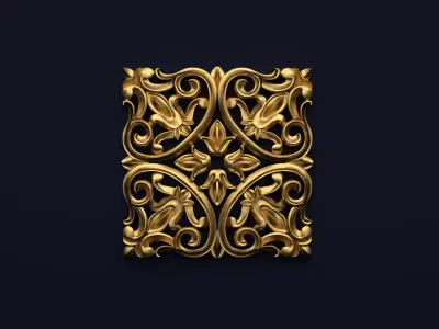 Classic decor ornament v-3D model 48 3D model