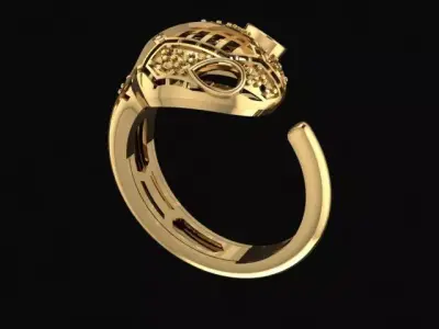 Set Snake Ring and Earrings for 3D Models 3D print model