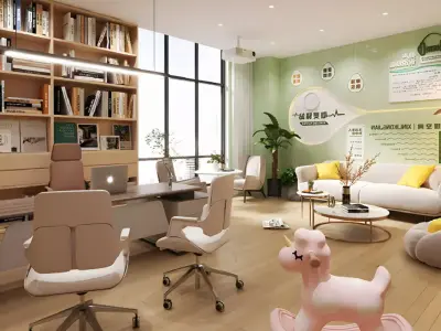 Modern other educational space Psychological consultation room  3D model