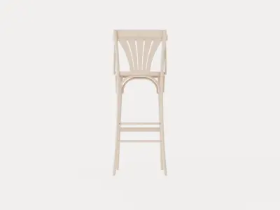 No 135 Bar stool - Black Low-poly 3D model