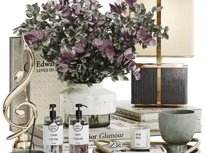 Decorative Set 022 Low-poly 3D model