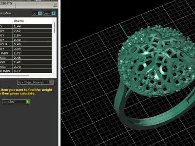 STL 3DM Women Ring Womens Ring Diamonds With Stone Model DP2001 3D print model