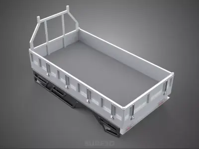 LOAD BODY DROP SIDE BED DUMP GATE DOOR PICKUP TRUCK WIDE DECK 3D model