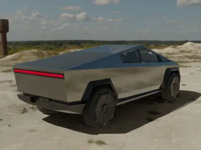 Tesla CYBERTRUCK 3D model 5