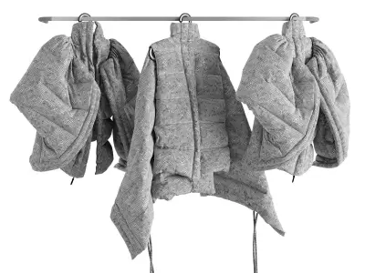 Jacket Moncler Elina on a Hanger 3D model