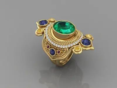 Women Ring Cad File  3D model