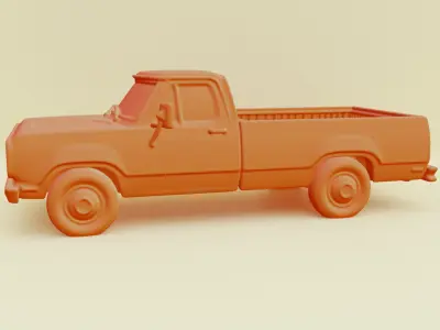 Dodge D100 Pickup Truck 1974 Car Printable 3D print model