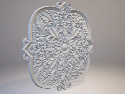 Engraving  no4 Low-poly 3D model