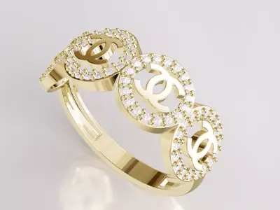 Jewelry Diamond Ring Model RG11 Free 3D print model