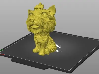 little yorkie girl 3D print model
