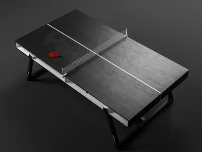 tennis table-black-modern 3D model