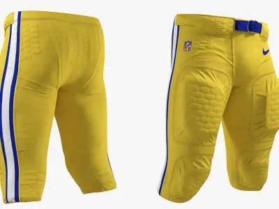 American Football Player Pants Uniform 3D model