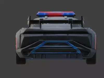 Luxury Police Interceptor 3D Model Low-poly 3D model