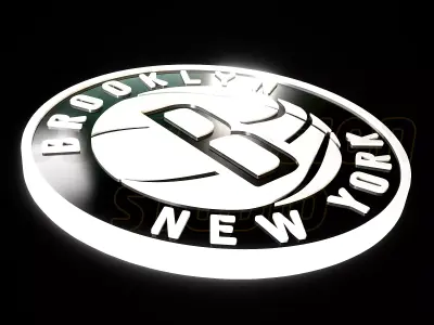 Brooklyn Nets logo - Cinematic - 3D print 3D model