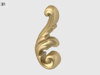 Acanthus Leaf Scroll Free 3D print model