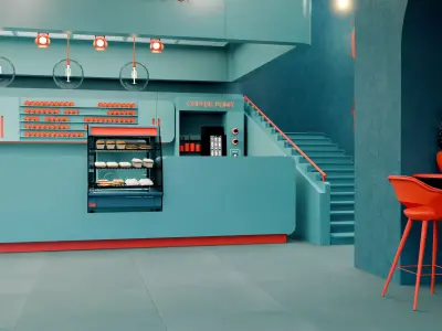 coffee shop Free 3D model