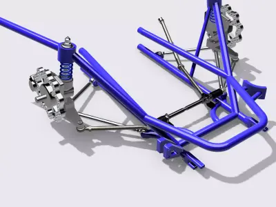 PRO MOD FRONT SUSPENSION BRAKES N STEERING 3D print model