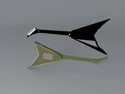 Two Jackson V guitars Free 3D model