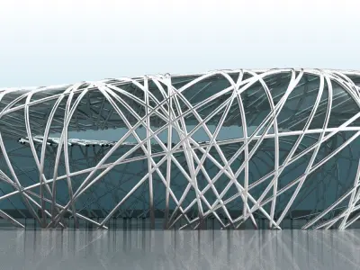 Stadium Facade Parametric Design Grasshopper Rhino Download 3D model