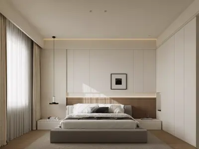 Minimal Luxury Master Bedroom 3D model