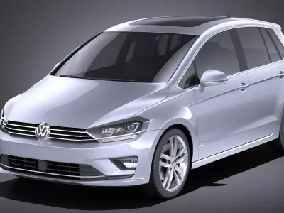 Volkswagen Golf Sportsvan 2015 VRAY 3D model