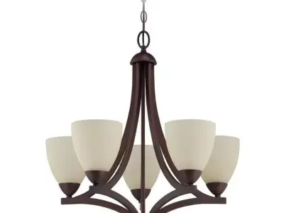 Alvah Light Shaded Classic Traditional Chandelier 3D model