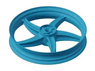 Plastic Motorcycle Wheel Rim Toy 3D model