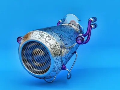 Flying Vehicle  Low-poly 3D model