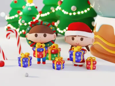 Cute Snow Globe 3D model